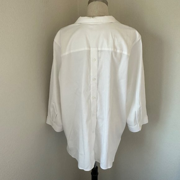 Chico's Embroidered Paisley Tunic White Color Sz 18 NWT - Picture 6 of 8